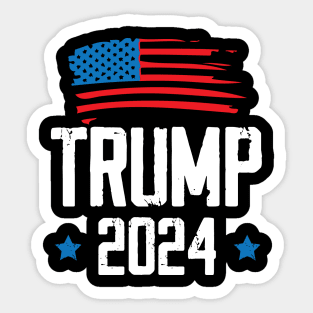 Retro President Donald Trump 2024 Sticker